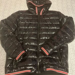 Calvin Klein Hooded Shiny Puffer Jacket